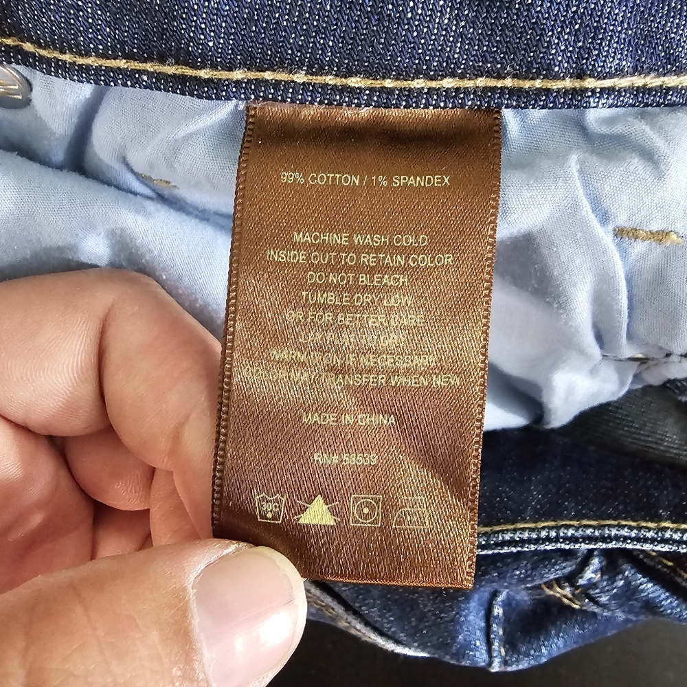 Kut from the Kloth Reese‎ Ankle Straight Leg Jeans Light Distress Dark Wash 6 - Picture 9 of 10